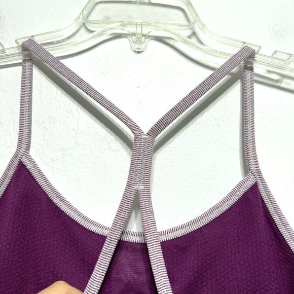 Lululemon Let It Loose Tank Top Cutout Workout Top Built In Bra Purple size 6 - Picture 5 of 12